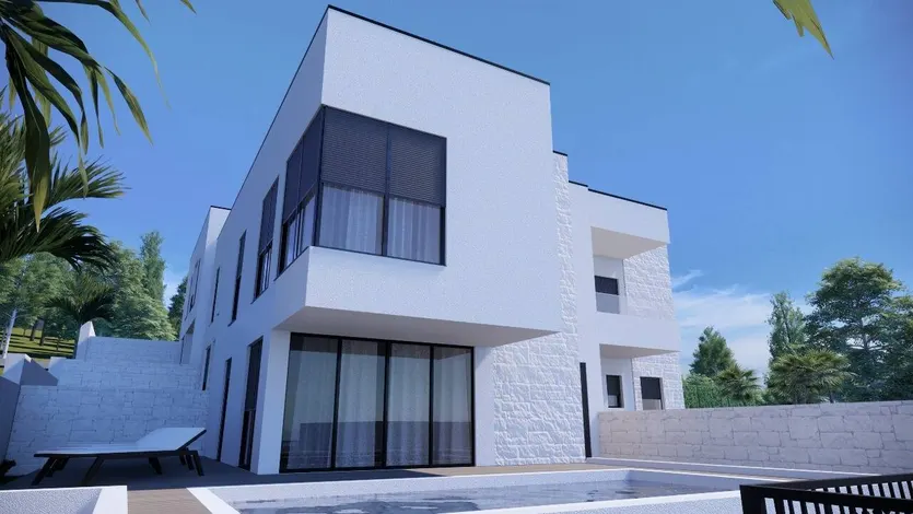 Moderan Apartman s Vrtom i Bazenom, 200 m od Plaže
